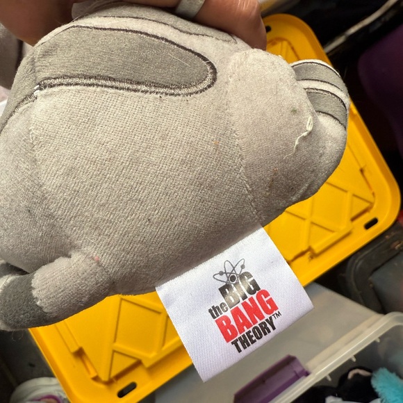 Gray and Pink Stuffed Animal Cat Toy - Picture 2 of 3